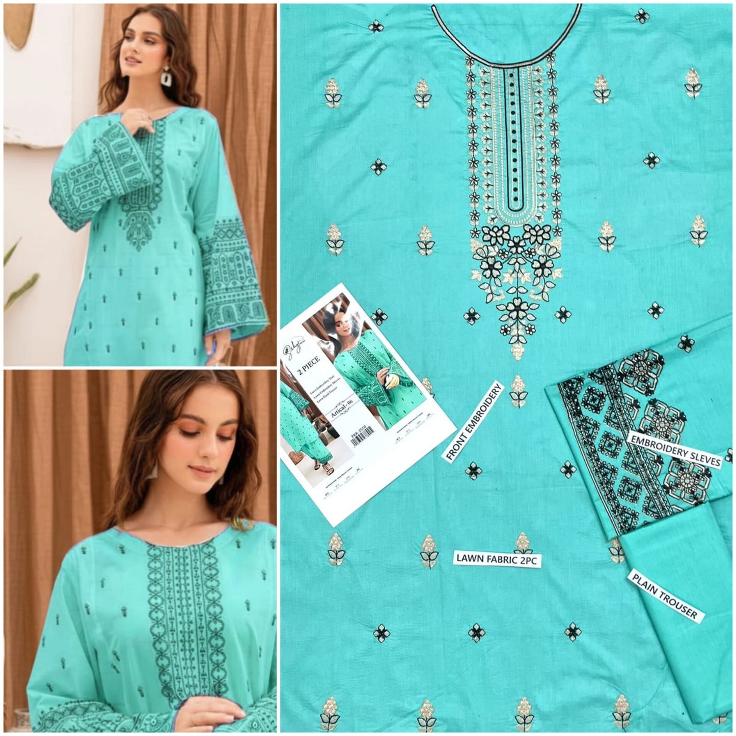 SUMMER COLLECTION 🌸 🟥 BRAND NAME : AISLING & Batik 🟨 CATEGORY :2PC EMBROIDERED