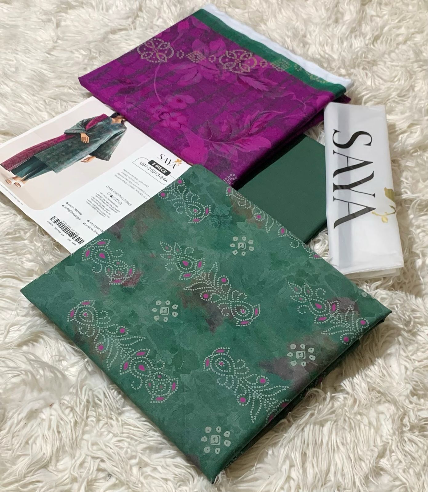 AYA 💯 Original Printed 3PC Lawn Collection – Premium Unstitched Suit