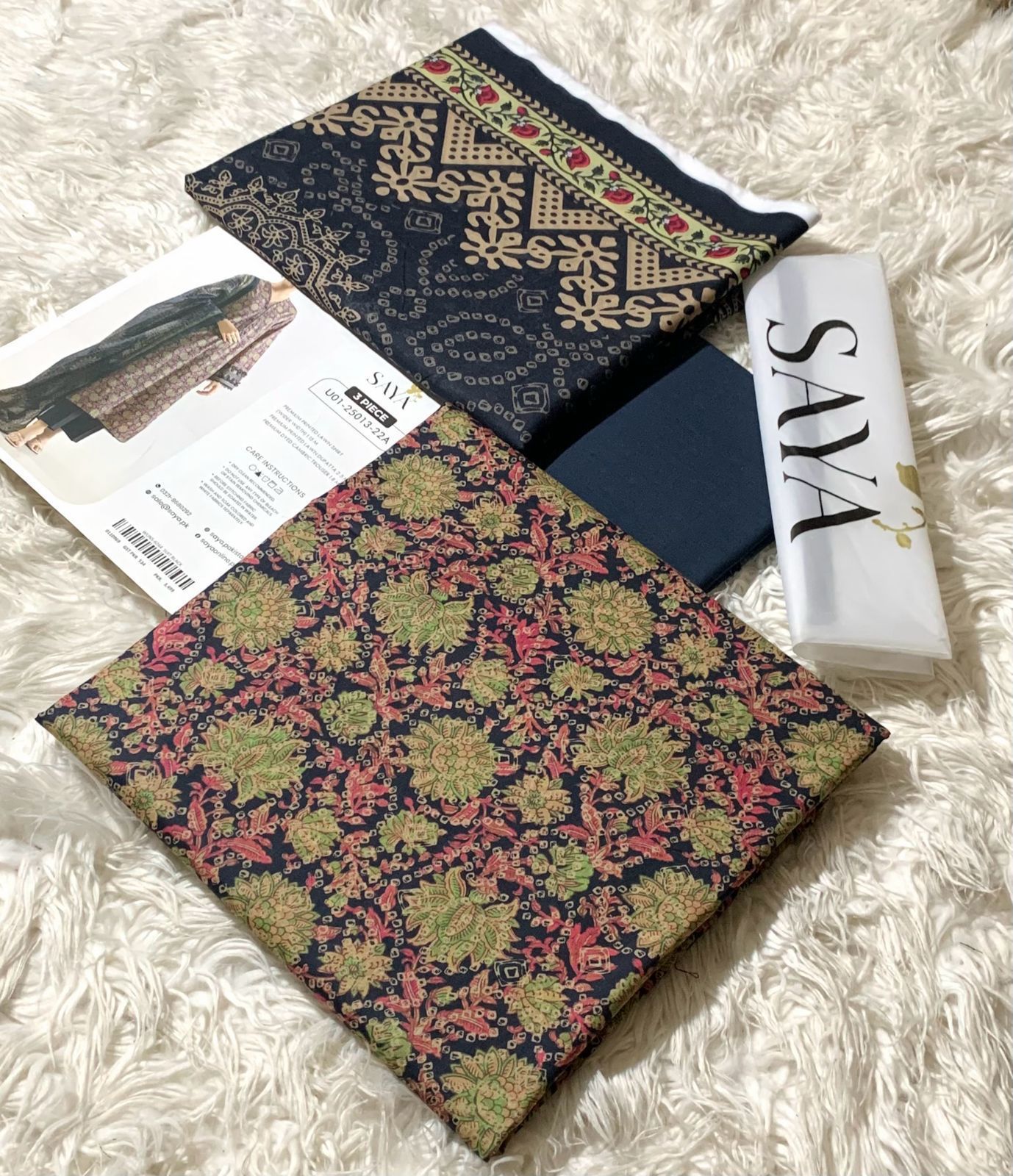 AYA 💯 Original Printed 3PC Lawn Collection – Premium Unstitched Suit
