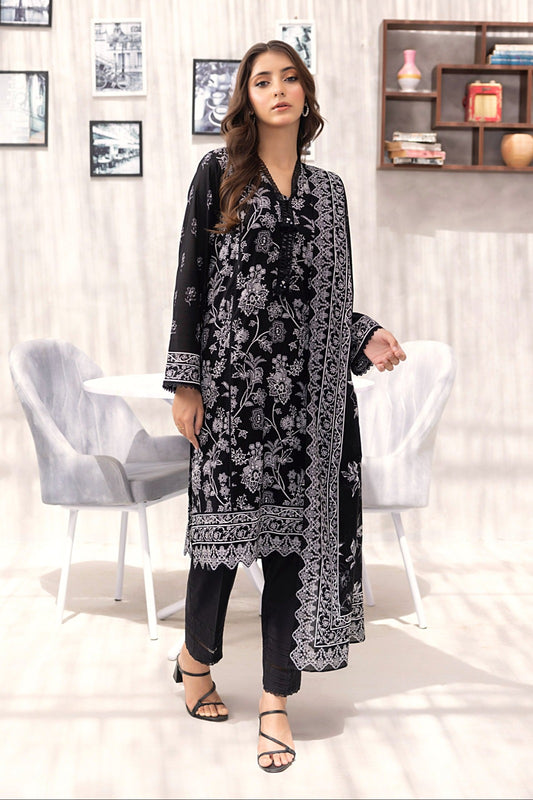 Lakhany Monochrome 💯 Outlet Stock Lawn 3 Pcs Unstitched Collection 2026!( Jilito)