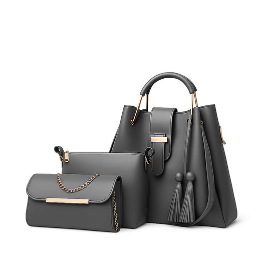 3 PCS Premium Quality Handbags Set – Stylish & Durable Ladies Bag Collection