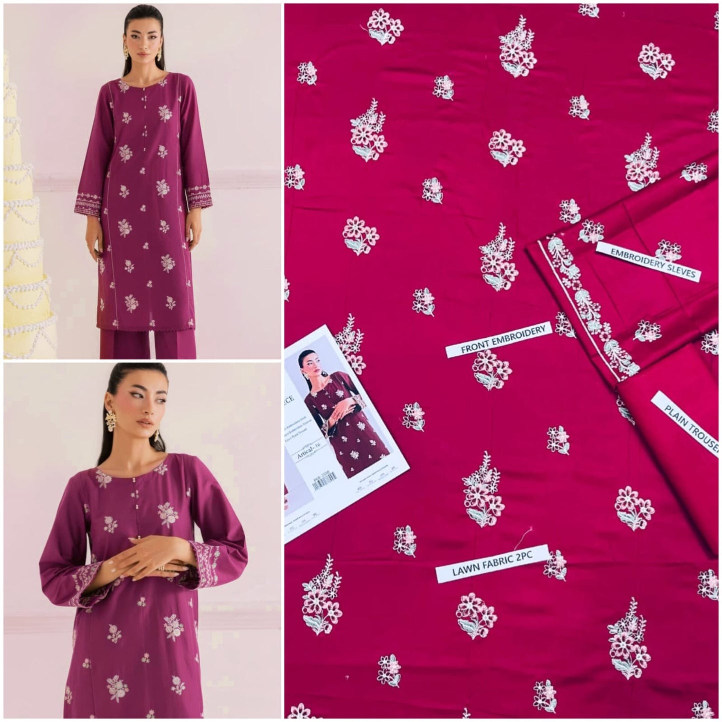 SUMMER COLLECTION 🌸  🟥 BRAND NAME : AISLING  &  Batik  🟨 CATEGORY :2PC EMBROIDERED