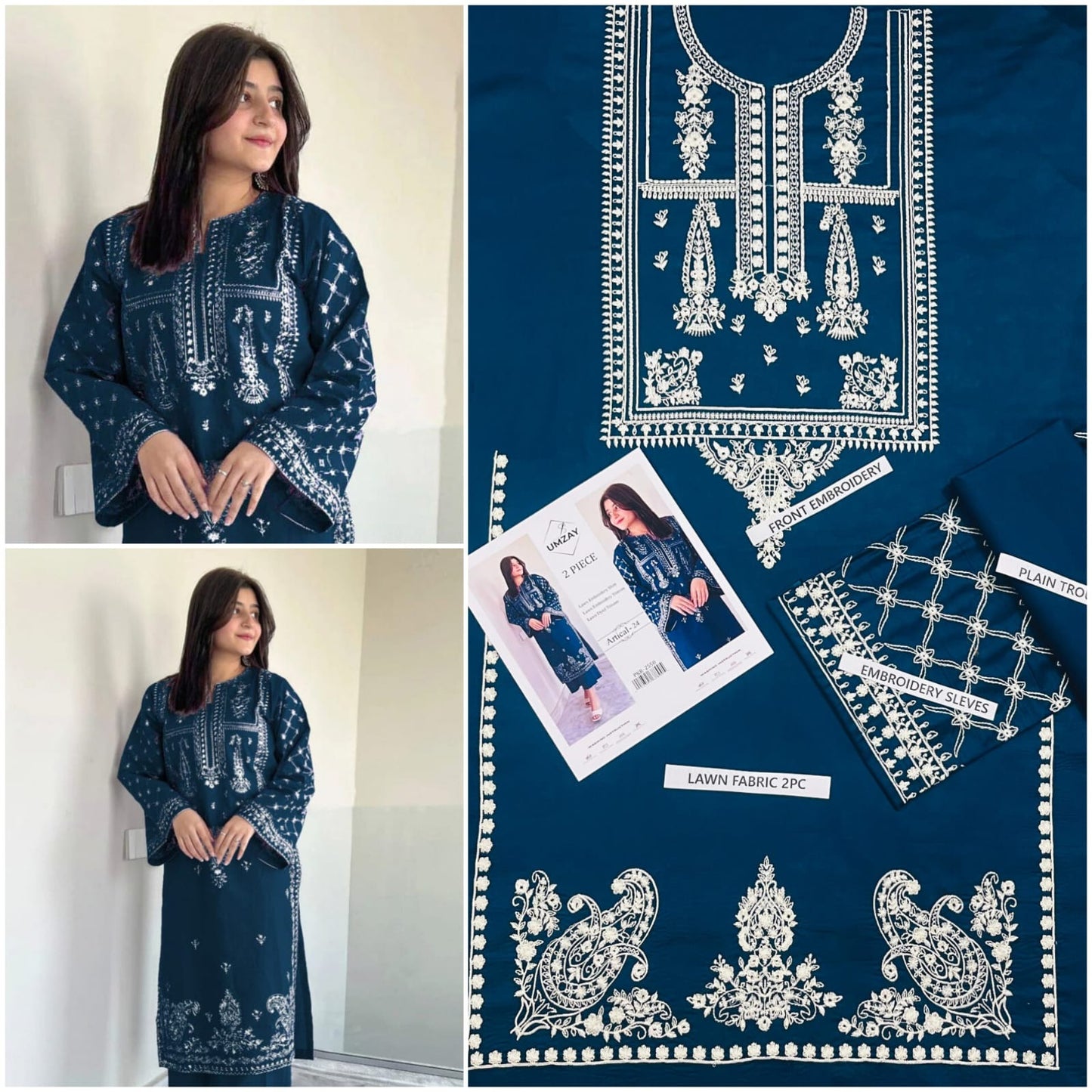 SUMMER COLLECTION 🌸  🟥 BRAND NAME : AISLING  &  Batik  🟨 CATEGORY :2PC EMBROIDERED